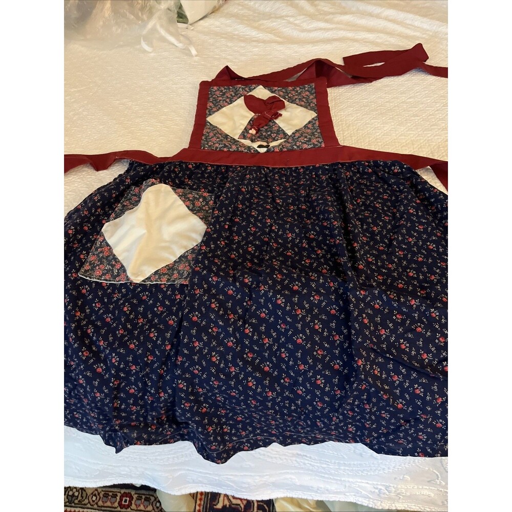 KITCHEN APRON w/POCKET HOLLY HOBBIE VTG/USA Fabric never use Handmade!